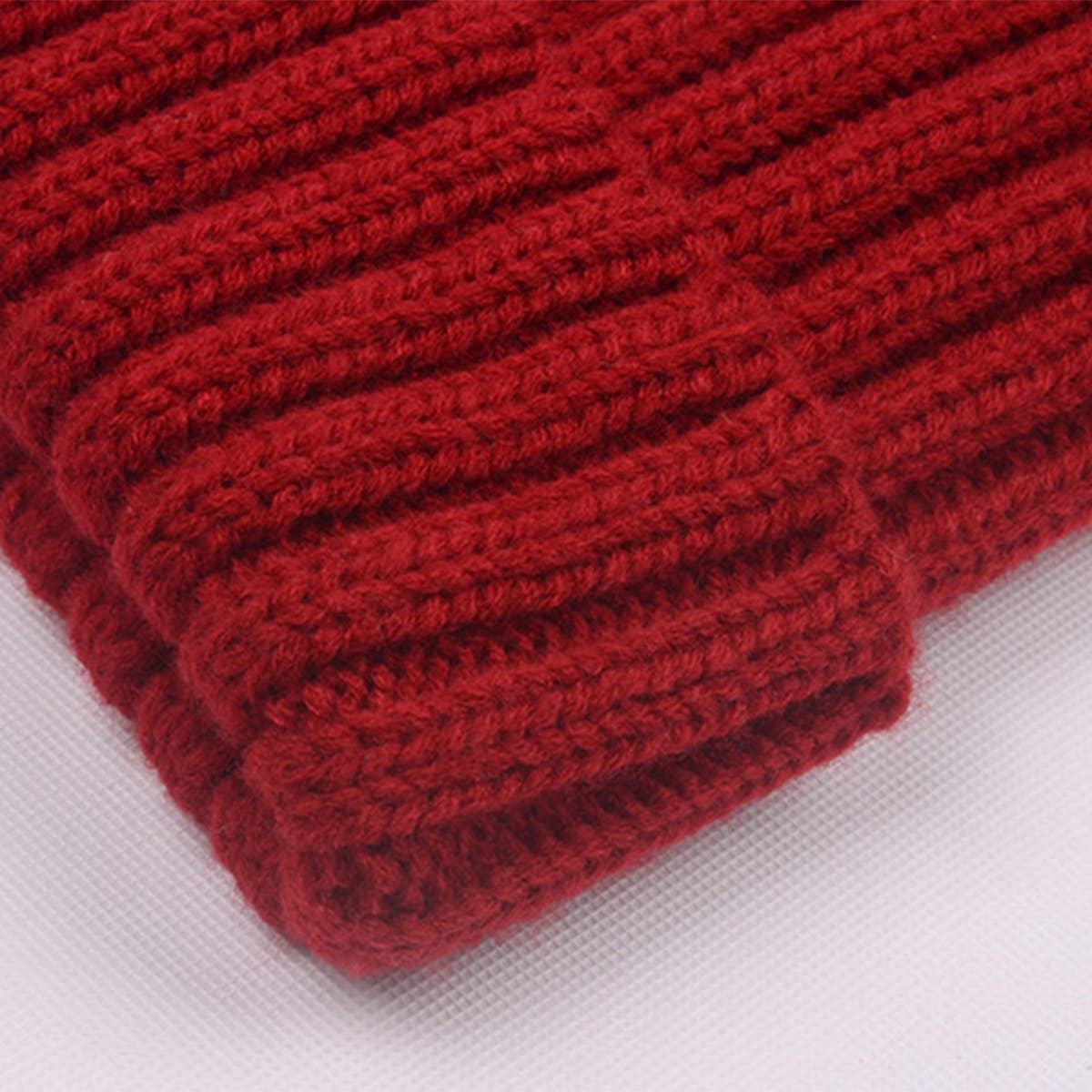 ACCITY FLUFFY BALL SIMPLE BASIC KNIT BEANIE_CWAH331: Black / (OS) 1